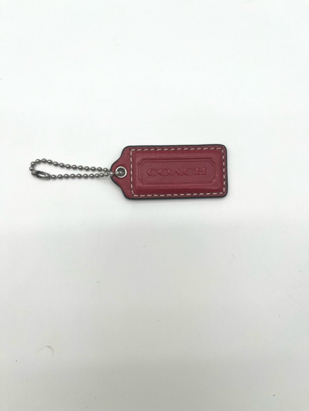Coach Vintage Leather Hang Tag Red